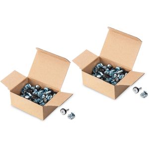 Produktbild für Käfigmuttern Digitus DN-19-SET-S-2, verzinkter Stahl, M6