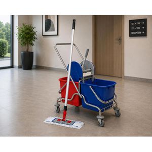 Produktbild für Reinigungswagen Böttcher-AG Set 9-teilig, Doppelfahrwagen