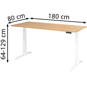 Produktbild für Schreibtisch Hammerbacher XDKB 19, eiche / weiß