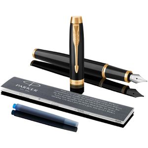 Produktbild für Füller Parker IM Black Lacquer G.C., Feder F