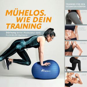 Produktbild für Gymnastikball Tresko Anti-Burst, mit Luftpumpe