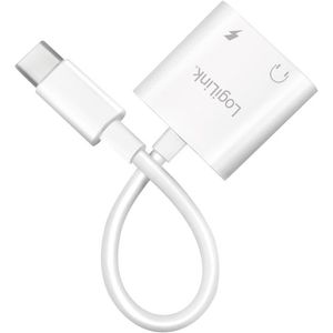 Produktbild für Audio-Adapter LogiLink UA0433, weiß, mit Ladeport