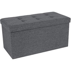 Sitztruhe Songmics dunkelgrau, 76 x 38 x 38cm