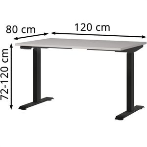 Produktbild für Schreibtisch Germania Bedano 9910-630, kaschmir / schwarz