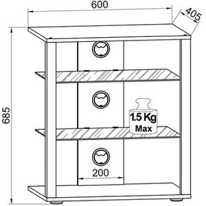 Produktbild für TV-Rack VCM Folas 918994, weiß, mit Rollen