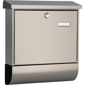 Produktbild für Briefkasten Burg-Wächter Amrum-Set, silber, aus Edelstahl