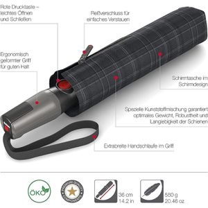 Produktbild für Regenschirm Knirps T.400 XL Duomatic, men's check, sturmfest
