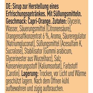 Produktbild für Sirup More Zerup Capri Orange, zuckerfrei