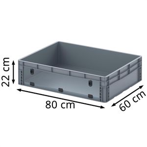 Produktbild für Eurobox AUER EG SKL 86/22 HG, grau, mit Acrylglas-Sichtklappe