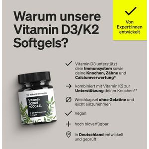 Produktbild für Vitamin-D natural-elements 120 Weichkapseln