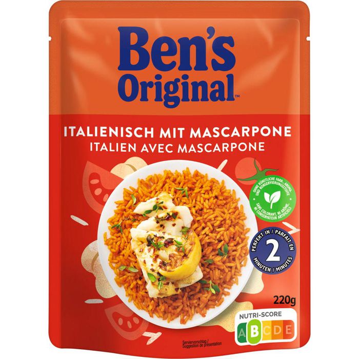 Uncle fertiggericht bens express reis italienisch mit mascarpone 250g