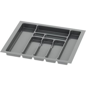 Besteckkasten Sossai Divio, anthrazit, aus Kunststoff