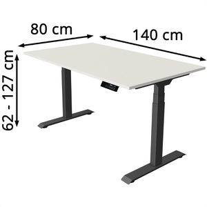 Produktbild für Schreibtisch Kerkmann Move 1 stable, weiß / anthrazit