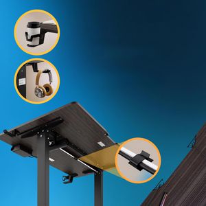 Produktbild für Schreibtisch CASARIA 109356, schwarz / schwarz