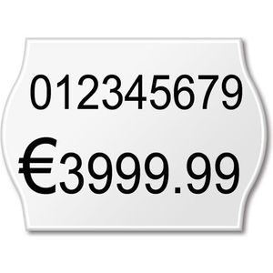 Preisetiketten METO 9506167, weiß, 26 x 16 mm