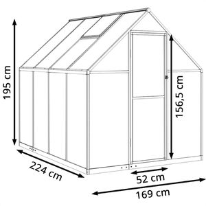 Produktbild für Gewächshaus vidaXL 4005836, 3,79 m² Fläche