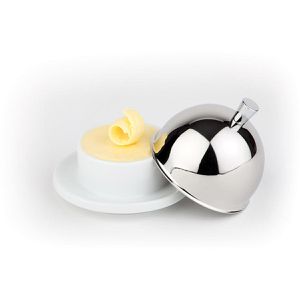 Produktbild für Butterdose APS 15921, aus Porzellan / Edelstahl