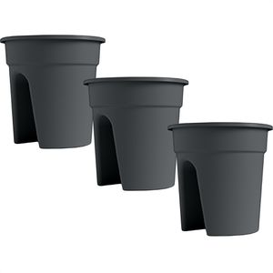Produktbild für Blumenkasten KHW Flowerclip, anthrazit