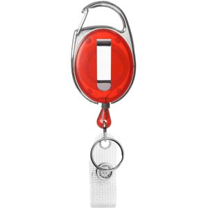 Ausweishalter Karteo 7056KC-GVS-0, rot-transluzent