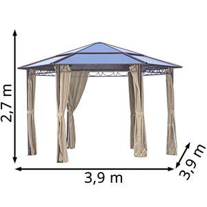 Produktbild für Pavillon Garden-Pleasure SALMON, 507204, beige
