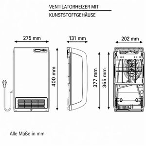 Produktbild für Heizlüfter AEG 238296, VH 213, 2000 Watt