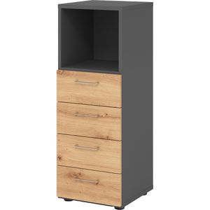 Produktbild für Kombischrank Hammerbacher Serie 9 Advanced, asteiche / graphit