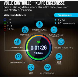 Produktbild für Rudergerät Christopeit WP 5000, Holzrahmen, bis 150 kg