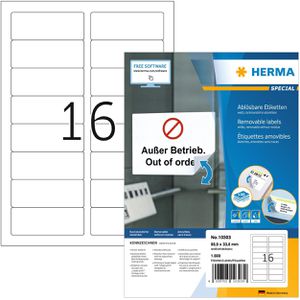 Universaletiketten Herma 10303 Movables, weiß