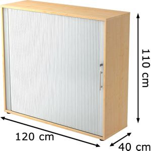 Produktbild für Rollladenschrank Hammerbacher 1733S, aus Holz