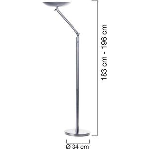 Produktbild für Stehlampe Unilux Varialux, LED, silber, 196 cm