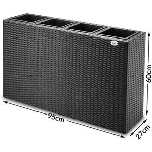 Produktbild für Pflanzkasten CASARIA Sichtschutz schwarz