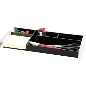 Stifteschale Wedo Acryl Exklusiv, glasklar/schwarz