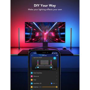 Produktbild für Tischlampe Govee Gaming Lightbar, weiß mit LED