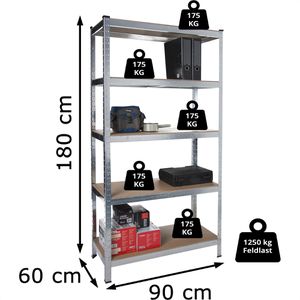 Produktbild für Schwerlastregal Karat 5 Holzböden