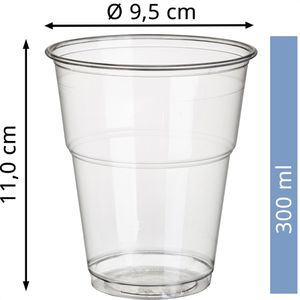 Produktbild für Trinkbecher Papstar 16174 pure glasklar PLA