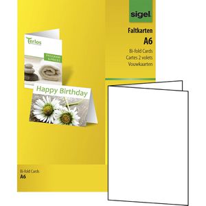 Faltkarten Sigel DP671, 185g/m², weiß
