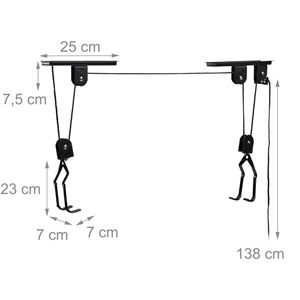 Produktbild für Fahrrad-Wandhalterung Relaxdays Fahrradlift