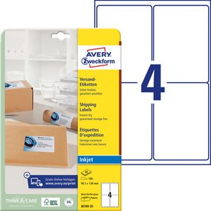 Versandetiketten Zweckform J8169-25, weiß