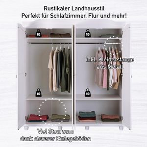 Produktbild für Kleiderschrank Inter-Link Isny, weiß