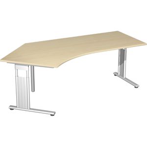 Produktbild für Schreibtisch Geramöbel Flex S-618315-AS, ahorn / silber