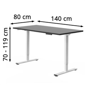 Produktbild für Schreibtisch FlexiSpot E1W Pro, schwarz / weiß