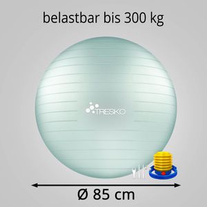 Produktbild für Gymnastikball Tresko Anti-Burst, mit Luftpumpe