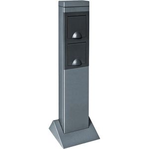 Produktbild für Gartensteckdose REV-Ritter Steel, grau, anschraubbar