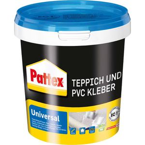 Pattex Montagekleber Teppich und PVC, PTK01, 1kg, Teppichkleber, schnellhaftend, weiß