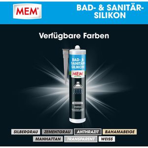 Produktbild für Silikon MEM Bad- &amp; Sanitär, silbergrau