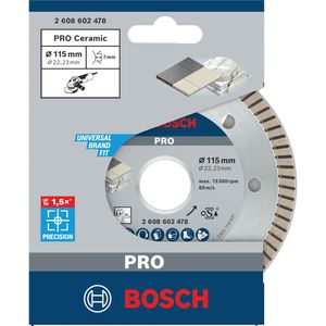 Produktbild für Trennscheibe Bosch PRO Ceramic, 2608602478