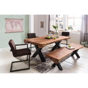 Produktbild für Esstisch Wohnling WL5.196, Akazien-Massivholz