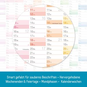 Produktbild für Plakatkalender Häfft 10038-3 Rainbow gefalzt, 2026