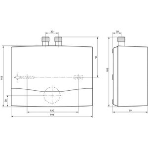 Produktbild für Durchlauferhitzer Vaillant miniVED H 3/3,druckfest