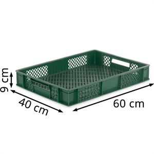 Produktbild für Eurobox Alpha-Paletten grün, 15 Liter, lebensmittelecht